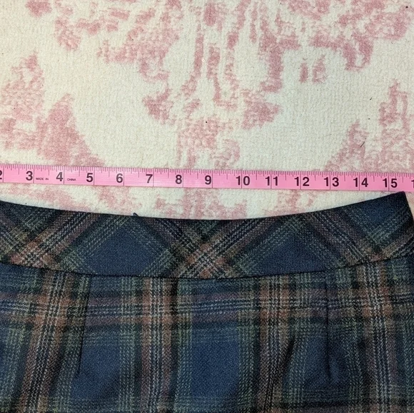 Vintage Chadwick's Blue & Green Plaid Academia Pencil Skirt - Picture 3 of 4